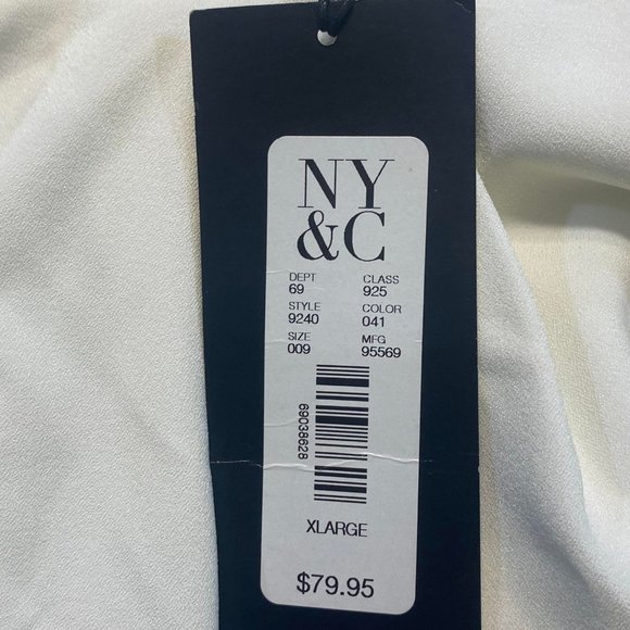 NEW YORK & COMPANY Gabrielle Union White Tie Belt Stretch Waist Pants sz XL NWT - Picture 6 of 8